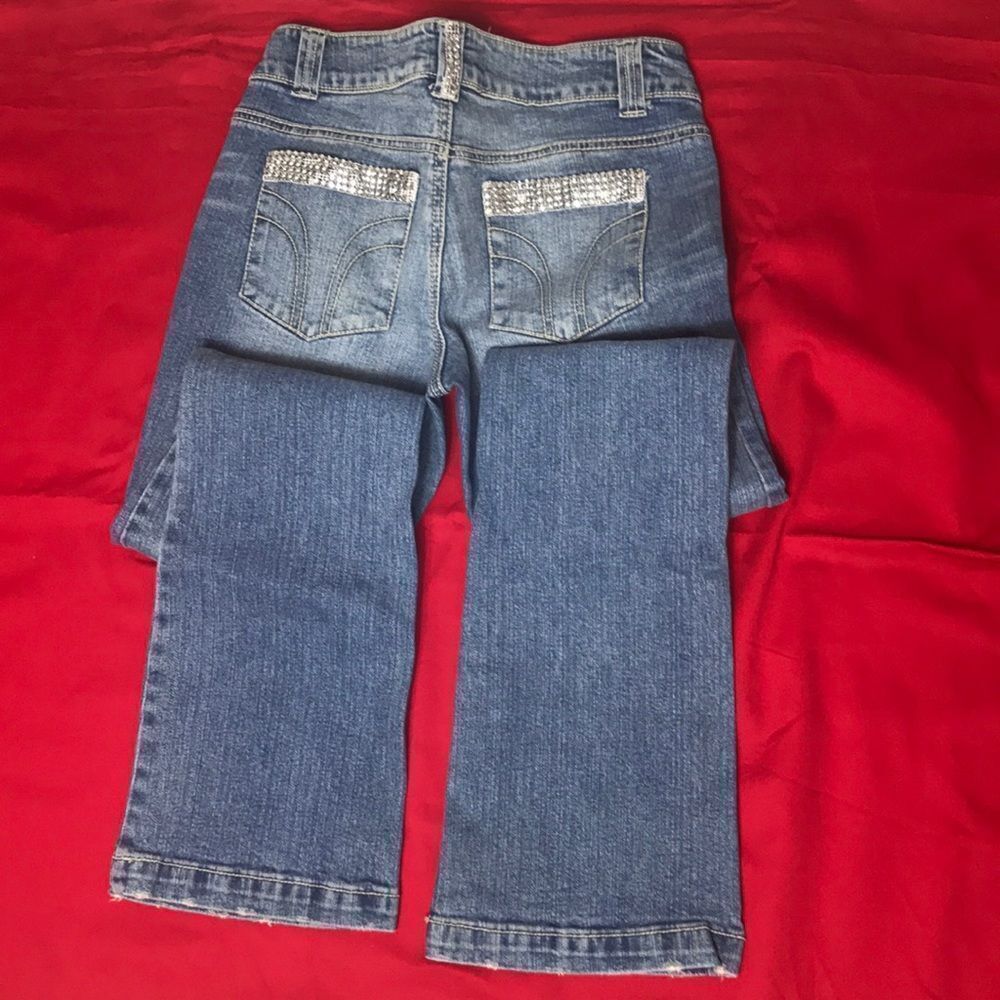 Vintage Y2K Bisou Bious Rhinestone Jeans Size 4